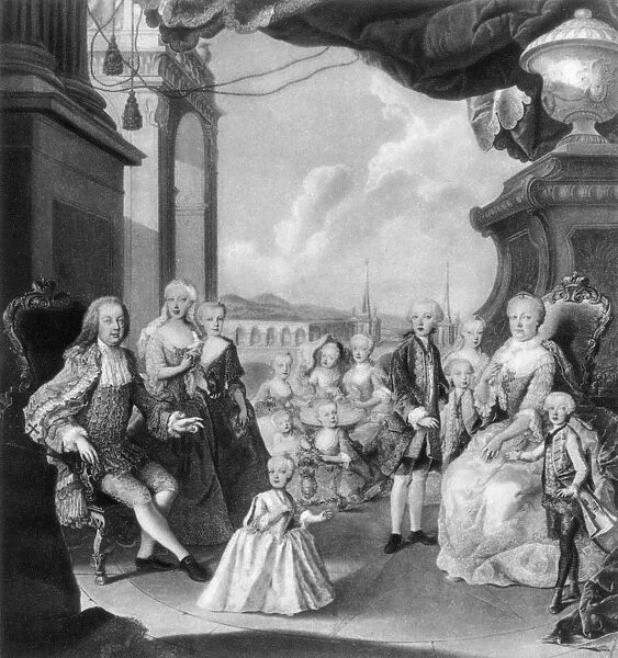 MARIA THERESA AND FRANCIS I of Austria with their children, 1756