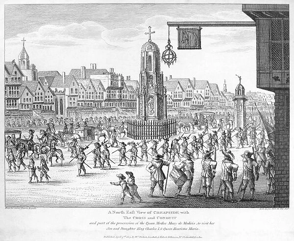 MARIE DE MEDICI (1573-1642). Queen of France, 1600-1610. Procession of Queen Marie in Cheapside
