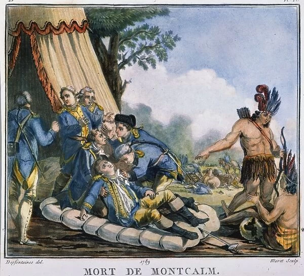 THE MARQUIS DE MONTCALM (Louis Joseph de Montcalm de Saint-Veran) mortally wounded
