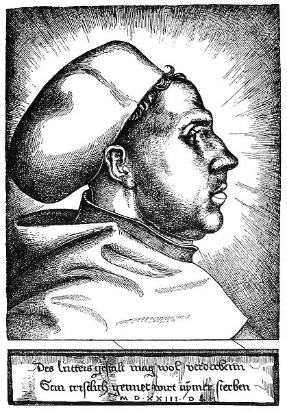 MARTIN LUTHER (1483-1546). German religious reformer. Luther as an Augustinian monk