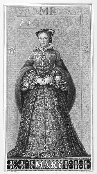 MARY I (1516-1558). Queen of England and Ireland. Etching, English, 1882