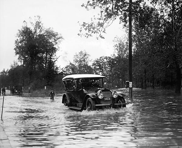 MARYLAND: FLOOD, 1921. A flooded street in Bladensburg, Maryland