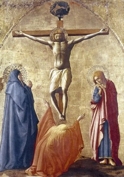 MASACCIO: CRUCIFIXION. Crucifixion. Wood by Masaccio, c1426