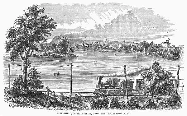 MASSACHUSETTS: SPRINGFIELD. View of the Connecticut River and Springfield, Massachusetts