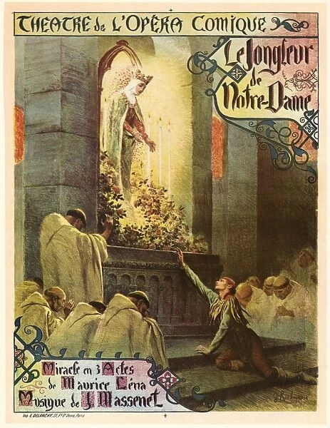 MASSENET: JONGLEUR, 1904. French poster, 1904, for Jules Massenets opera Le Jongleur