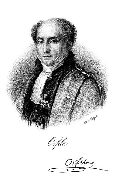 MATTHIEU ORFILA (1787-1853). French chemist. Lithograph, French, 19th century