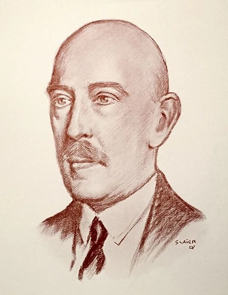 MAURICE BARING (1874-1945). English writer. Drawing, 1928, by Frank E. Slater