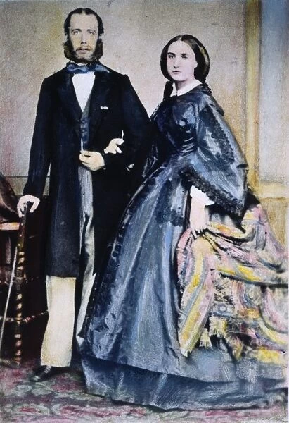 MAXIMILIAN (1832-1867). Archduke of Austria and Emperor of Mexico, 1864-67. With Empress Carlota