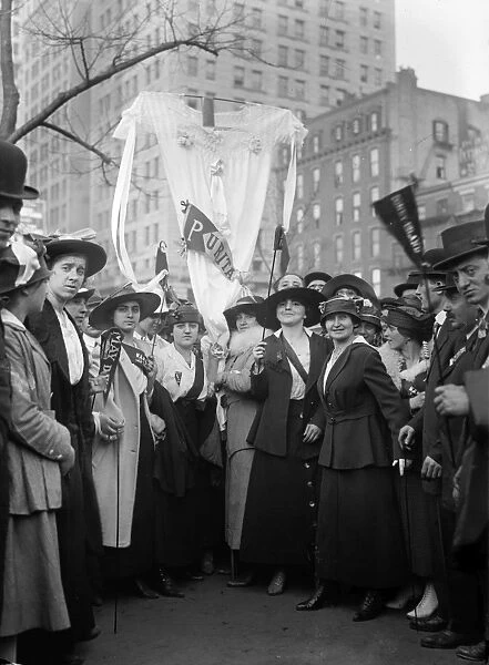 MAY DAY PARADE, 1916. A group of women marching at the May Day Parade in New York City