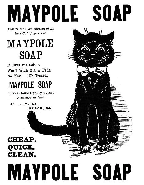 MAYPOLE SOAP, 1898. English newspaper advertisement, 1898