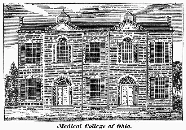 Medical College of Ohio. Wood engraving, c1840