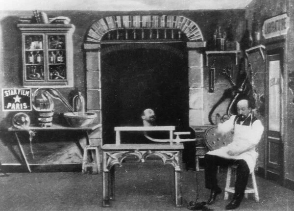 MELIES FILM, 1902. Scene from the 1902 film The Man With the Rubber Head directed