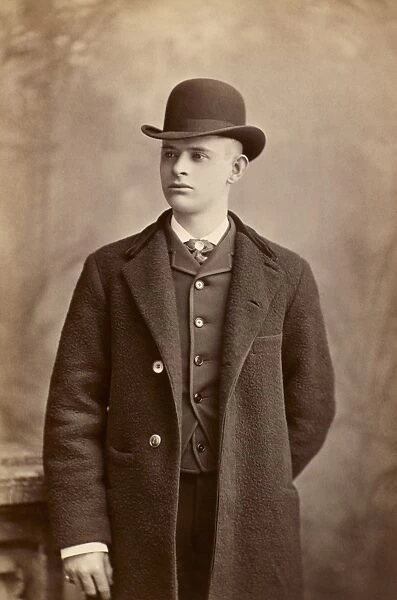 MENs FASHIONS, c1895. Unidentified man photographed at a Chicago, Illinois, studio