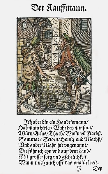 MERCHANT, 1568. Woodcut, 1568, by Jost Amman