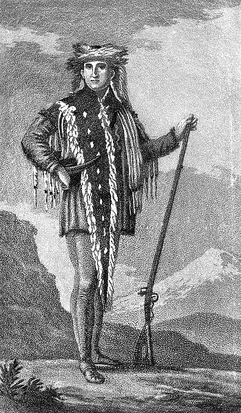 MERIWETHER LEWIS (1774-1809). American explorer. Aquatint engraving, 1816, after Charles Balthazar Julien F