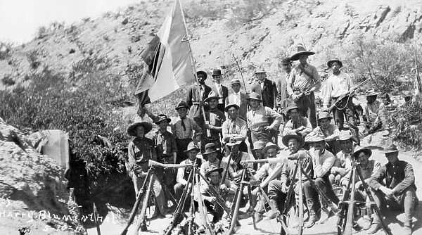 MEXICAN REVOLUTION, 1911. The American Legion of Honor Company photographed with