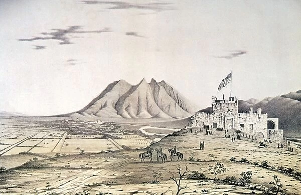 MEXICAN WAR: MONTERRY. View of Monterrey from Independence Hill, from Mexican