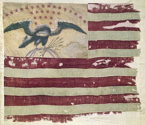 MEXICAN WAR: U. S. FLAG. Eagle Flag of U. S. Company 1, carried in the Mexican-American War, 1846-1848