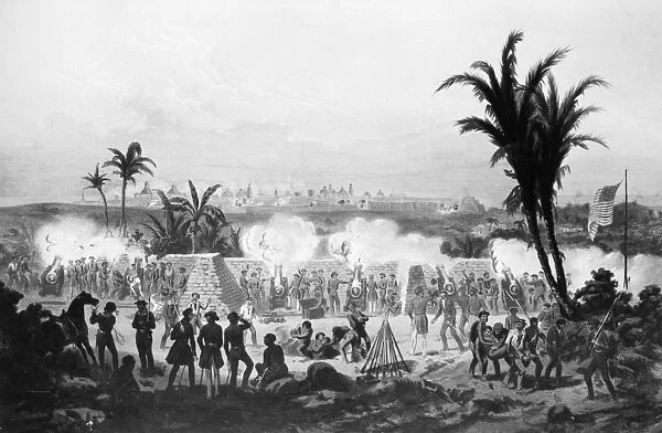 MEXICAN WAR: VERA CRUZ. The American siege of Vera Cruz, Mexico, in March 1847