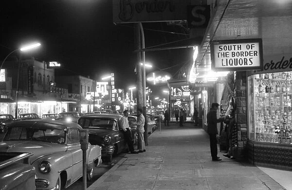 MEXICO, 1964. A street scene in Ciudad Juarez, Mexico. Photograph by Warren K. Leffler