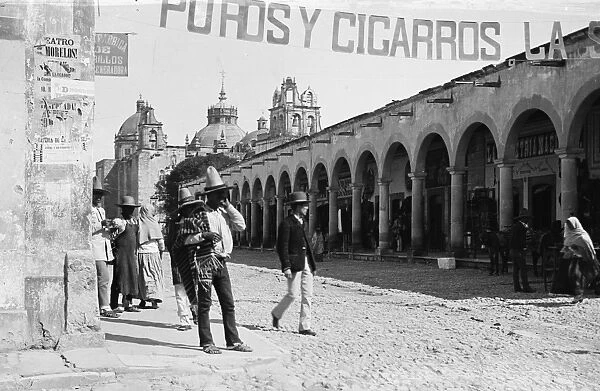 MEXICO, c1890. A market in Aguascalientes, Mexico. Photograph by William Henry Jackson