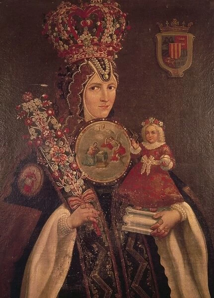 MEXICO: NUN, 16th CENTURY. Sor Juana Ines de La Cruz, niece of Hernan Cortes, dressed