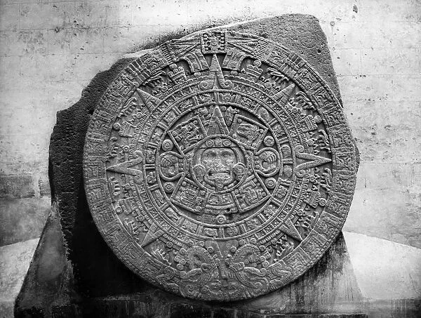 MEXICO: STONE OF THE SUN. The Aztec Stone of the Sun, discovered in 1790 in Mexico City