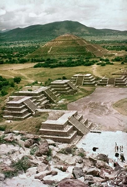 MEXICO: TEOTIHUACAN RUINS. Ruins of Mexican city of Teotihuacan, which flourished c300 B. C. -900 A. D