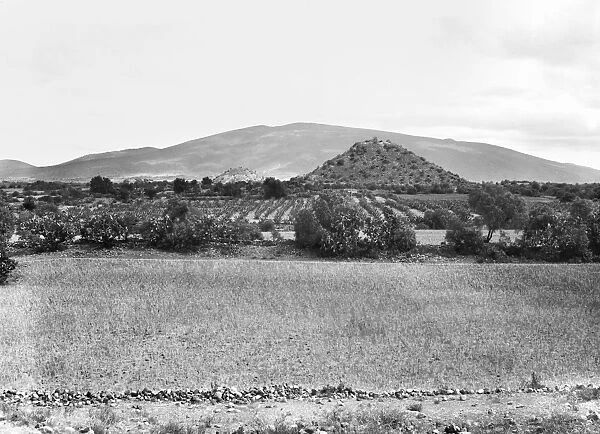 MEXICO: TEOTIHUACAN. View of San Juan de Teotihuacan, 1895, before serious excavation