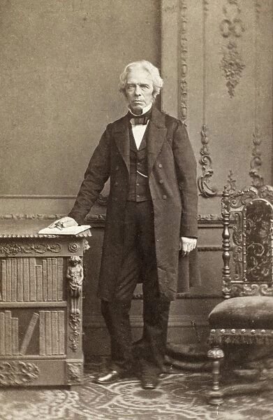 MICHAEL FARADAY (1791-1867). English chemist and physicist. Original carte-de-visite photograph