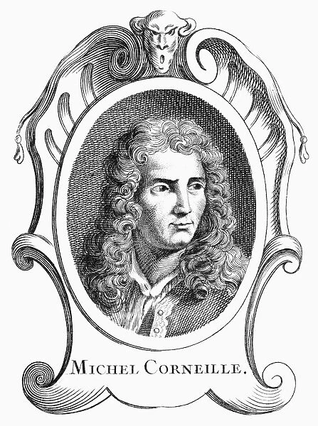 MICHEL CORNEILLE (1642-1708). French painter and engraver. Copper engraving, French, 18th century