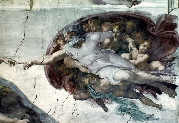 A1 84x59cm Poster Of Michelangelo Adam Detail Creation Of Adam Sistine Chapel Ceiling Fresco 1509 12
