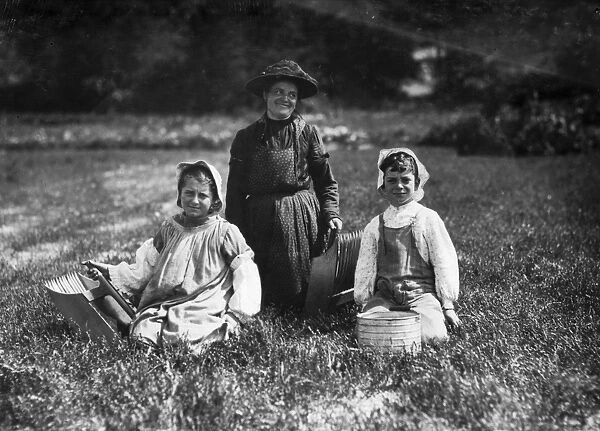 MIGRANT FAMILY, 1911. The Teixiera family, a family of migrant berry pickers at