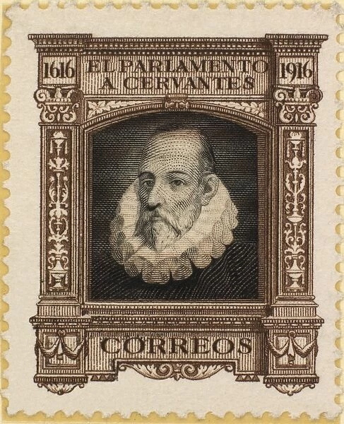 MIGUEL DE CERVANTES (1547-1616). Spanish novelist. A semi-postal stamp issue of 1916 commemorating the 300th anniversary of the death of Miguel de Cervantes