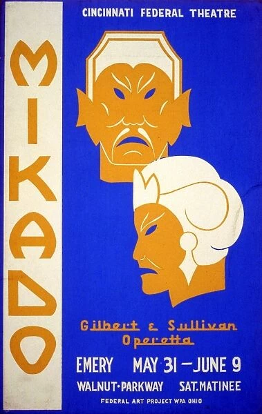 MIKADO, c1938. Poster for a Federal Theatre Project production of Mikado by Gilbert