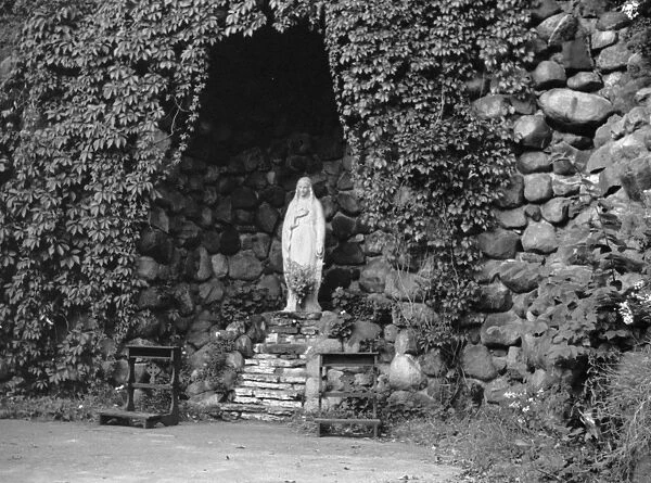 MINNESOTA: SHRINE, 1939. A Marian shrine at a Catholic college in St. Paul, Minnesota
