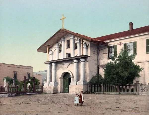 MISSION DOLORES, c1898. Mission Dolores in San Francisco, California. Photochrome