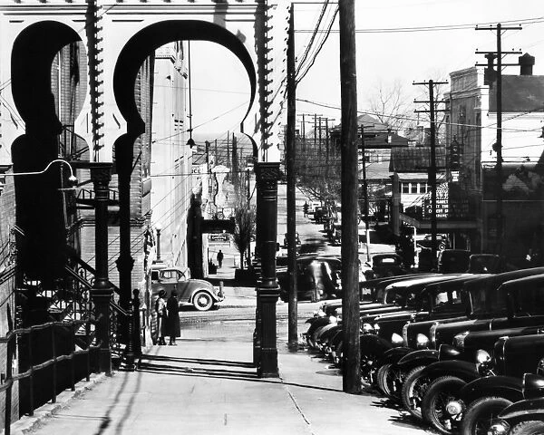 MISSISSIPPI: VICKSBURG. Street scene in Vicksburg, Mississippi. Photograph by Walker Evans, 1936