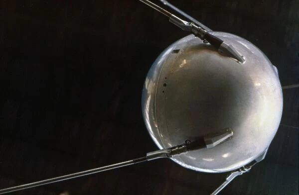 A model of Sputnik 1. Photograph, 1957