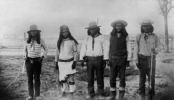 MOHAVE CHIEFS, 1887. Four Mohave chiefs in Arizona. Second from the left is Rowdy