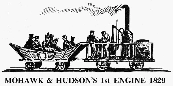 MOHAWK AND HUDSON, 1829. The first engine of the Mohawk and Hudson Company, built