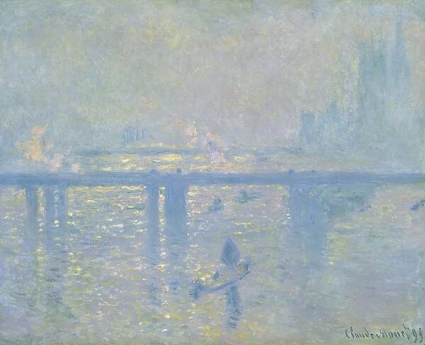 MONET: BRIDGE, 1899. Charing Cross Bridge. Oil on canvas, Claude Monet, 1899