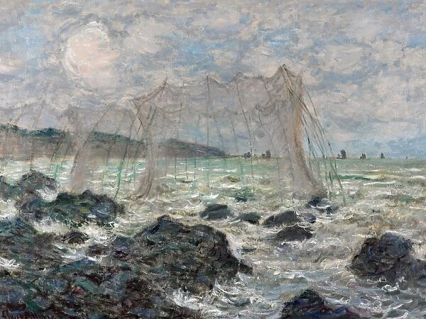 MONET: FISHING NETS, 1882. Fishing Nets at Pourville. Oil on canvas, Claude Monet