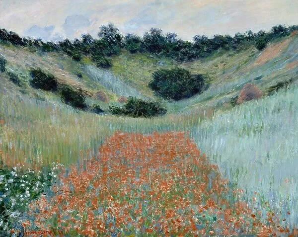 MONET: POPPY FIELD, 1885. Poppy Field in a Hollow near Giverny. Oil on canvas