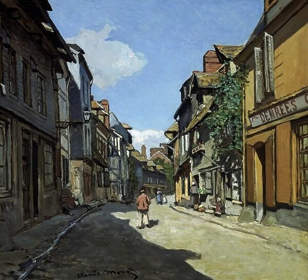MONET: RUE DE LA BAVOLE. Rue de la Bavole, Honfleur. Oil on canvas, Claude Monet