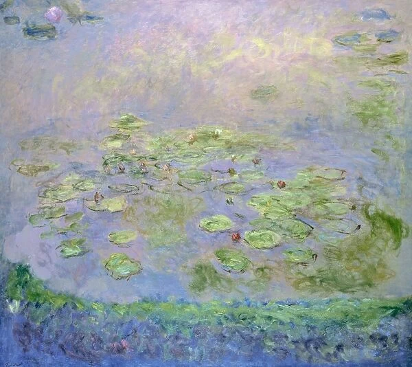 MONET: WATER LILIES, C1915. Nympheas (Water Lilies). Oil on canvas, Claude Monet