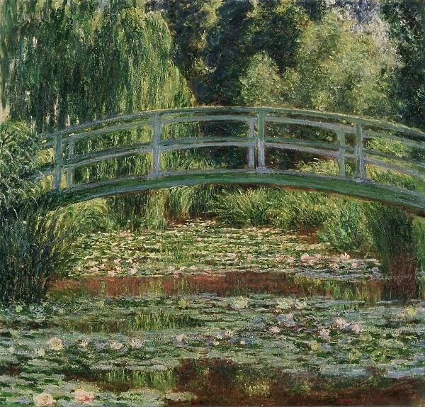 MONET: WATER LILY POOL, 1899. Japanese Footbridge and the Water Lily Pool, Giverny