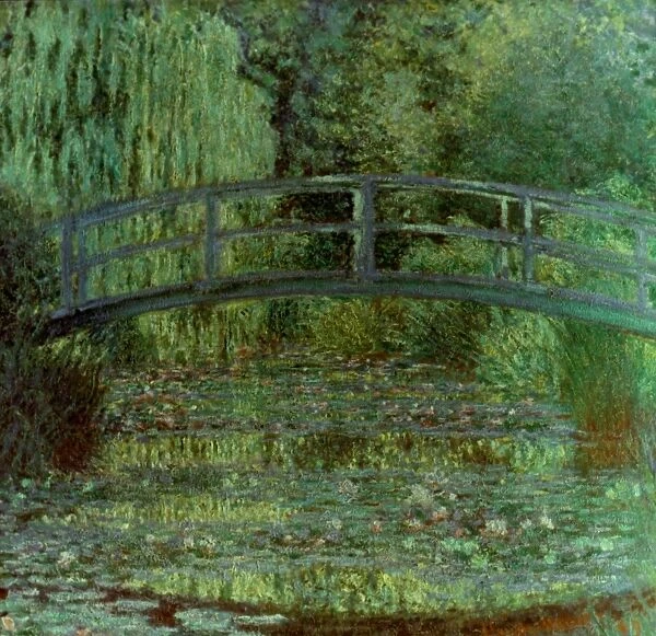 MONET: WATERLILIES, 1899. Claude Monet: Le Bassin aux Nympheas, Harmonie Verte. Oil on canvas, 1899