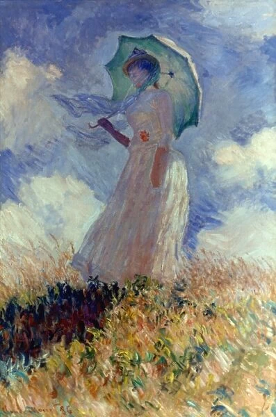 MONET: WOMAN  /  PARASOL, 1886. Claude Monet: Woman with a parasol. Canvas, 1886