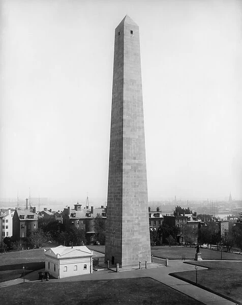 The Monument at Bunker Hill. Photograph, c1890-1899